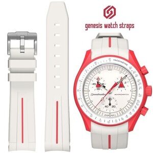 Genesis Red and White Watch Strap